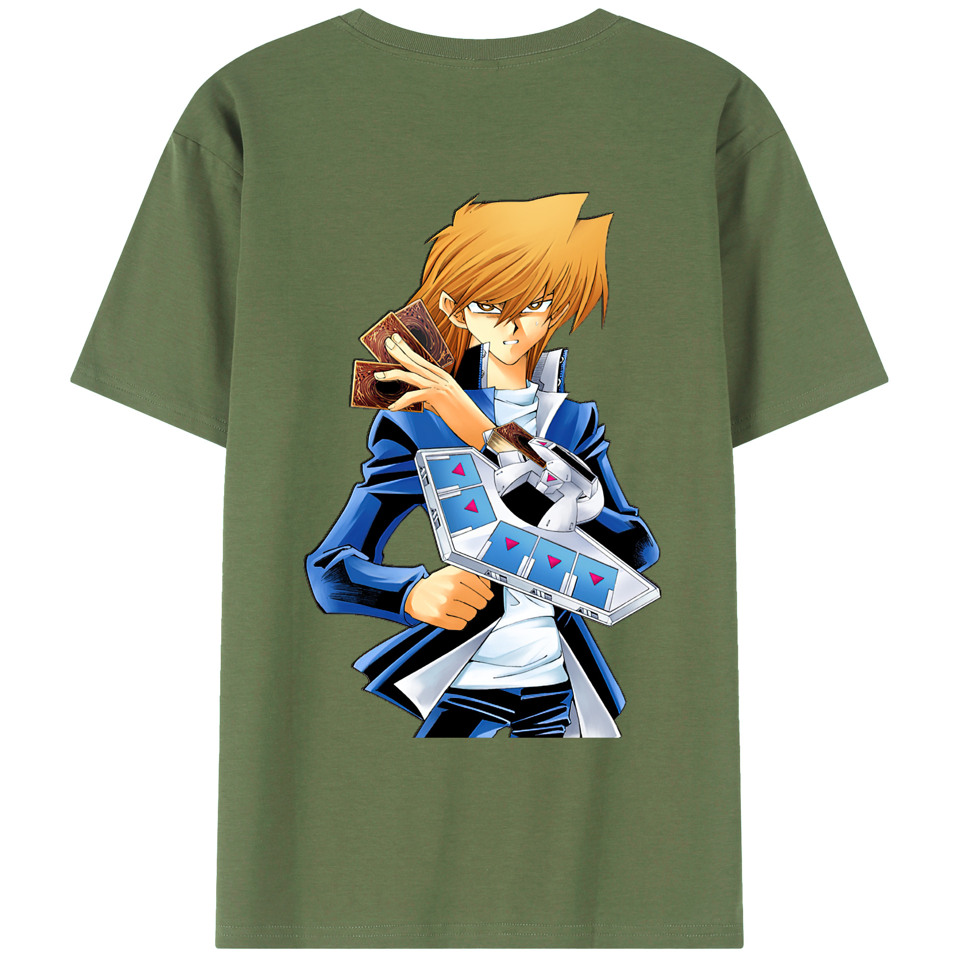 （画像用） 遊☆戯☆王 Yu-Gi-Oh! 綿100％ メンズ半袖Tシャツ（バックプリント） 通気性